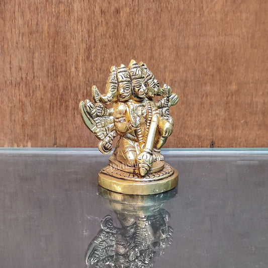 Buy Handcrafted Small Panchmukhi Hanuman Idol | Superfine Brass |
