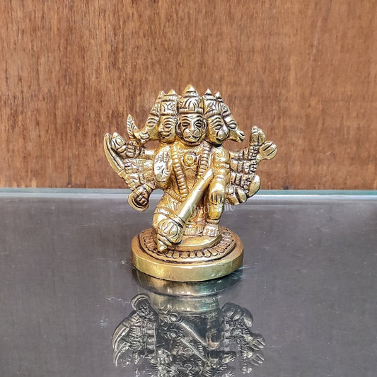 Buy Handcrafted Small Panchmukhi Hanuman Idol | Superfine Brass |