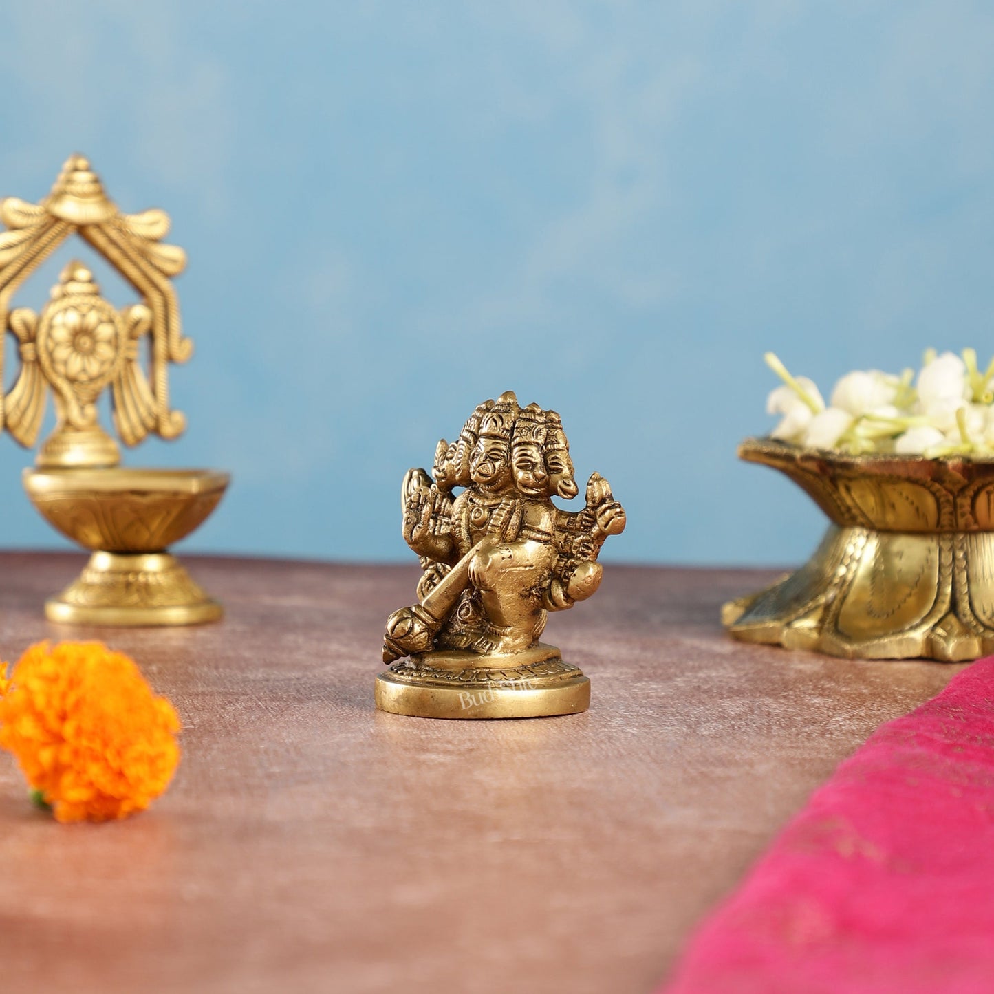 Buy Handcrafted Small Panchmukhi Hanuman Idol | Superfine Brass |