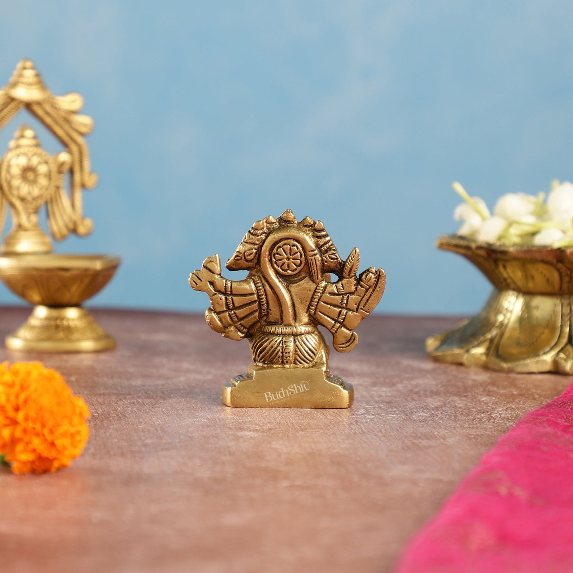 Buy Handcrafted Small Panchmukhi Hanuman Idol | Superfine Brass |