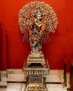Buy Krishna with Kalpavriksha tree statue - Handcrafted with Perfection - 36 inch