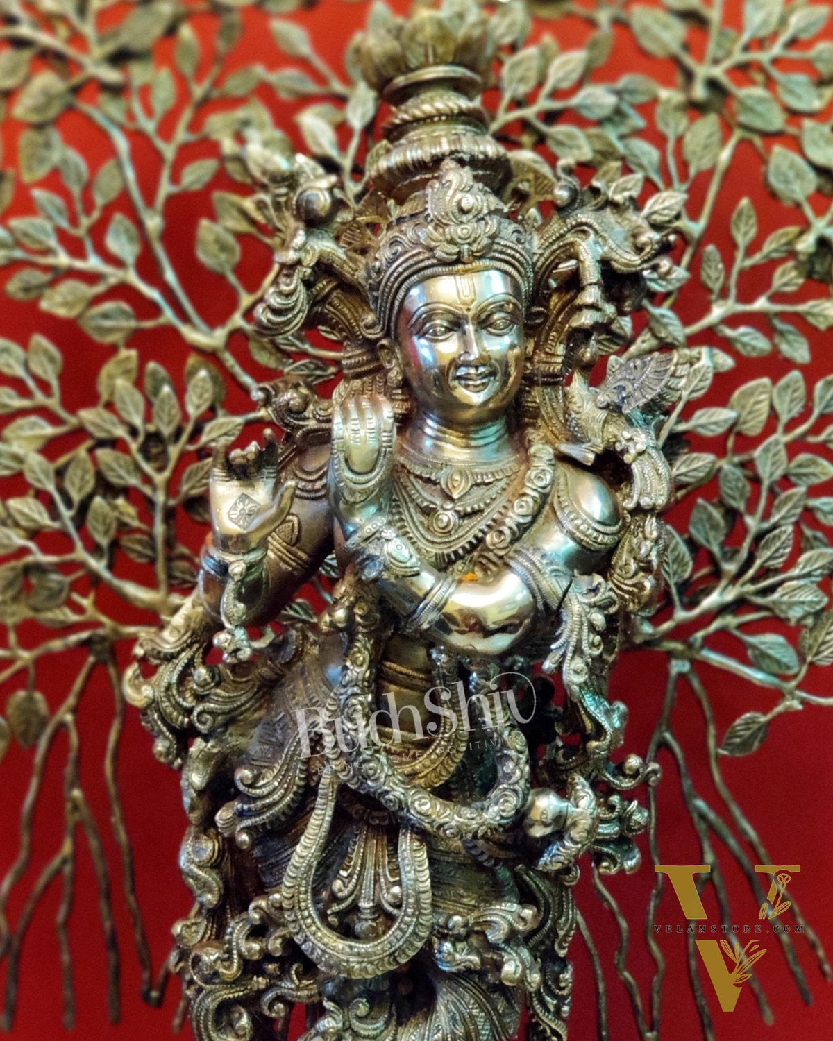 Buy Krishna with Kalpavriksha tree statue - Handcrafted with Perfection - 36 inch