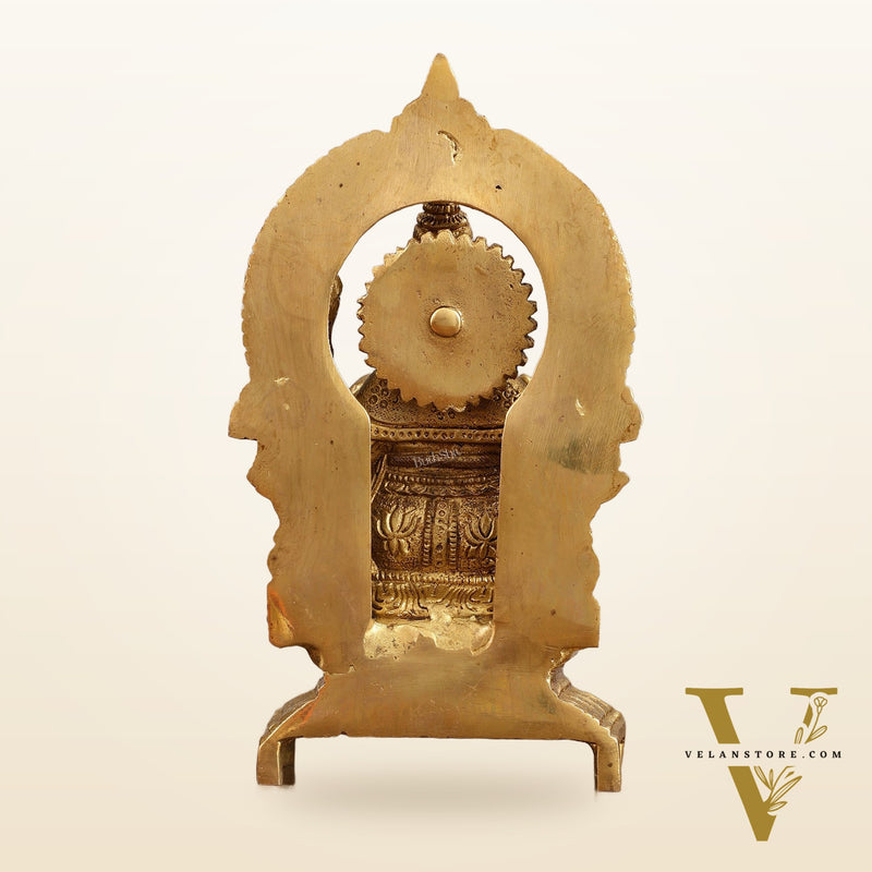 Buy Pure Brass Lord Ganesha Idol with Arch - 7 Inches