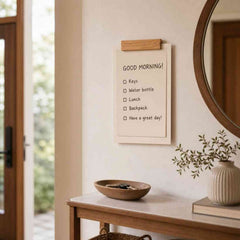 Acacia Wood Poster Hanger, Poster Holder – Wooden Locking Rod Design