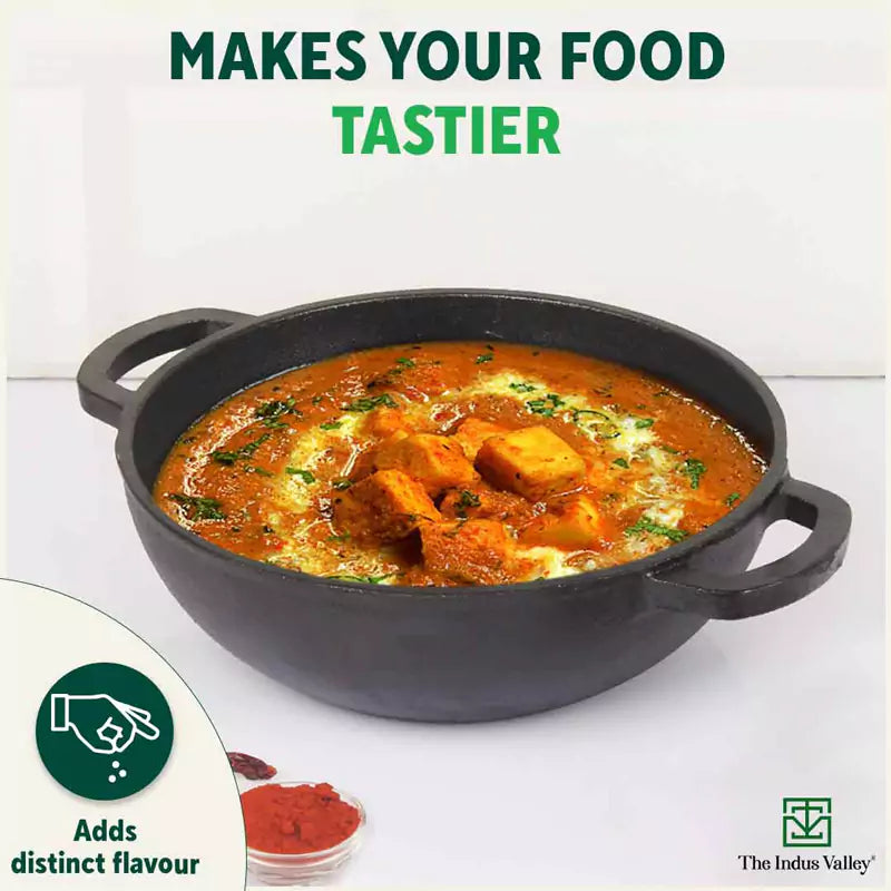 CASTrong Cast Iron Kadai,Pre-seasoned, Nonstick, 100% Pure, Toxin-free, Induction, 25.4cm,2.3L, 2.51kg