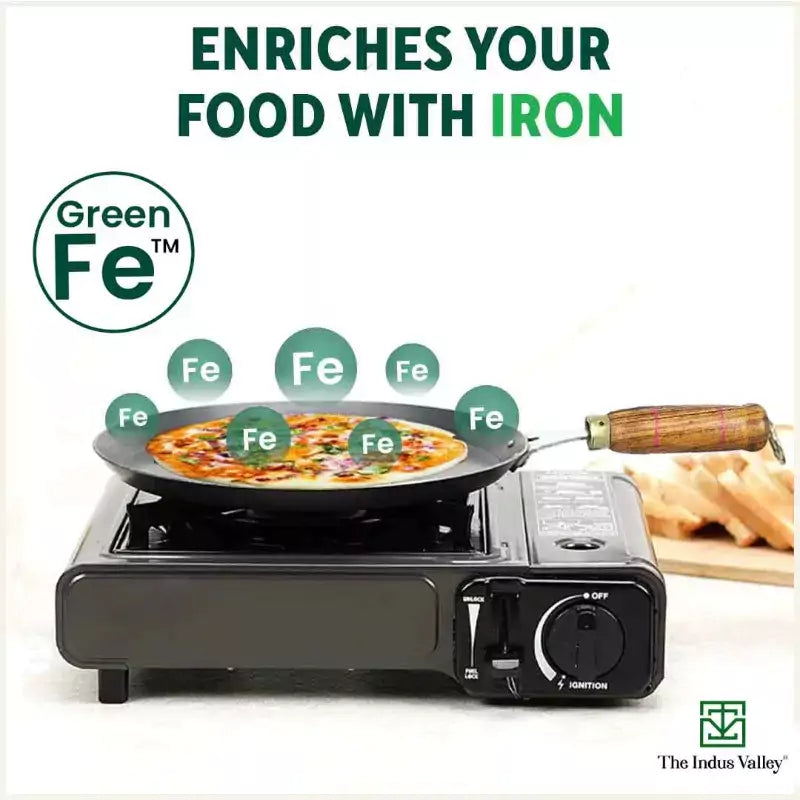 100% Pure Iron Cookware Set: Tawa+ Fry Pan+ Wok, Toxin-free Sheet Iron, Pre-seasoned, Induction & Gas, Kitchen Set for Home, Free ₹799 Kadai