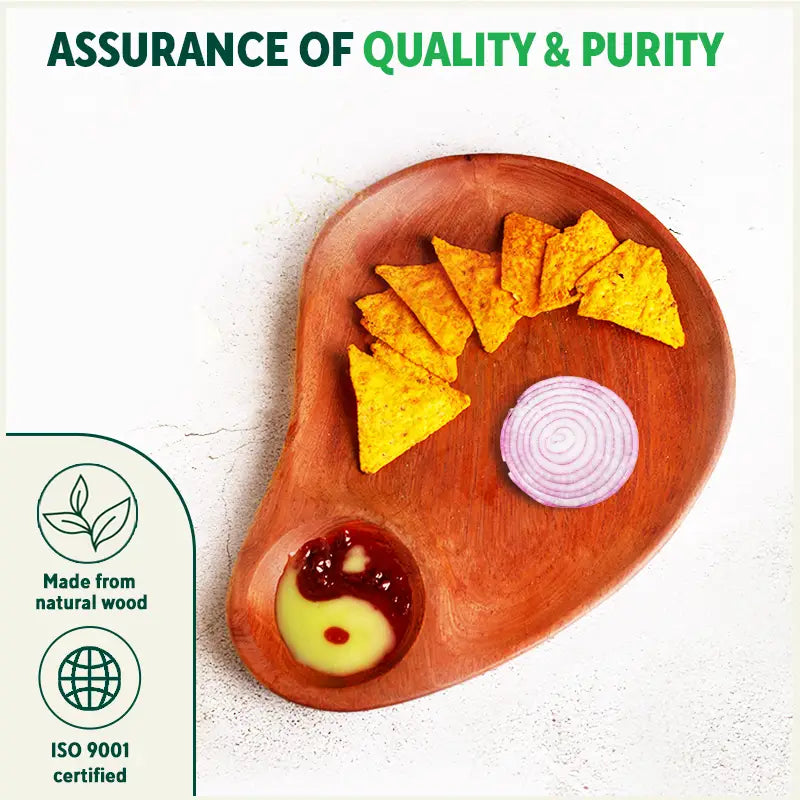 Neem Wood Chip & Dip Platter