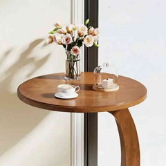 Solid Wood Round C Shape Side Table