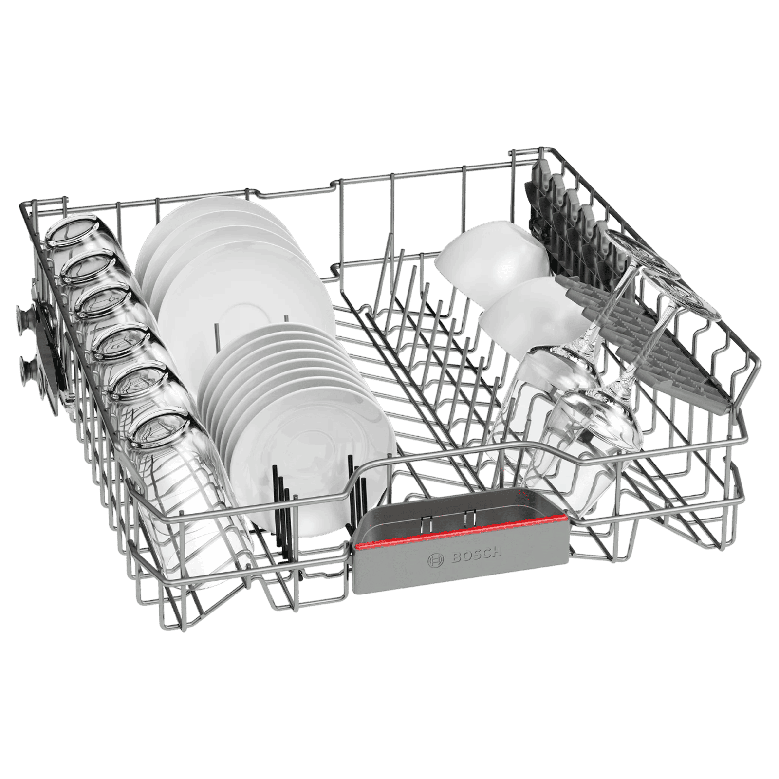 BOSCH Series 6 14 Place Settings Free Standing Dishwasher with Glass Protection Technology (No Pre-rinse Required, Silver)