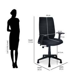 Nilkamal Thames Neo High Back Fabric Chair
