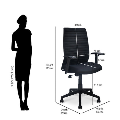 Nilkamal Thames Neo High Back Fabric Chair