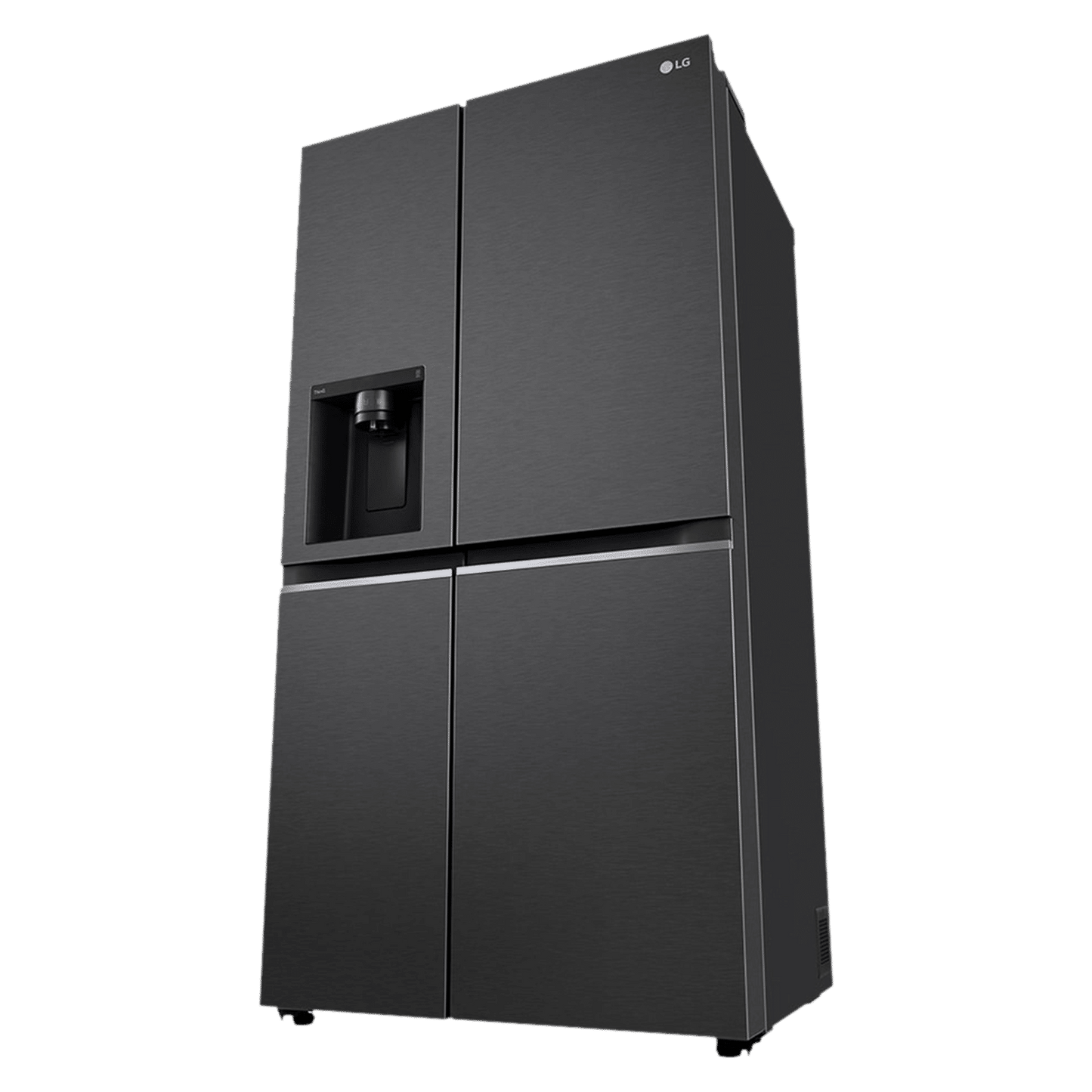 LG 630 Litres 3 Star Frost Free Side by Side Door Smart Wifi Enabled Refrigerator with Multi Air Flow (GL-L257CMC3, Matt Black)