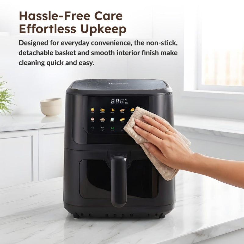 Prestige Crysta Chef Air Fryer 5.5 L + Prestige Nutri-Mate 400W Mixer Grinder, 2 Jars & 3 Lids, Dual Safety Interlock, 1Y Warranty