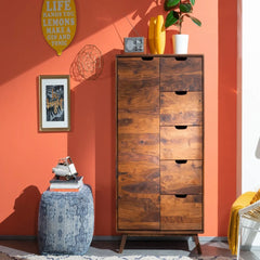 Bangalore Solid Sheesham Wood Tall Storage Cabinet