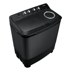 SAMSUNG 8.5 kg 5 Star Semi Automatic Washing Machine with Air Turbo Drying System (WT85B4200GD/TL, Dark Grey)