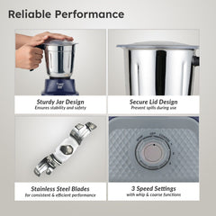 Prestige Prism Plus 1000W Mixer Grinder with 3 Stainless Steel Jars – 1.5L Wet Jar, 1.0L Dry Jar, 450ml Chutney Jar | 4-Speed Heavy Duty Motor, Prestige 1.5L PMC 3.0 Plus Multi Kettle / Multi Cooker