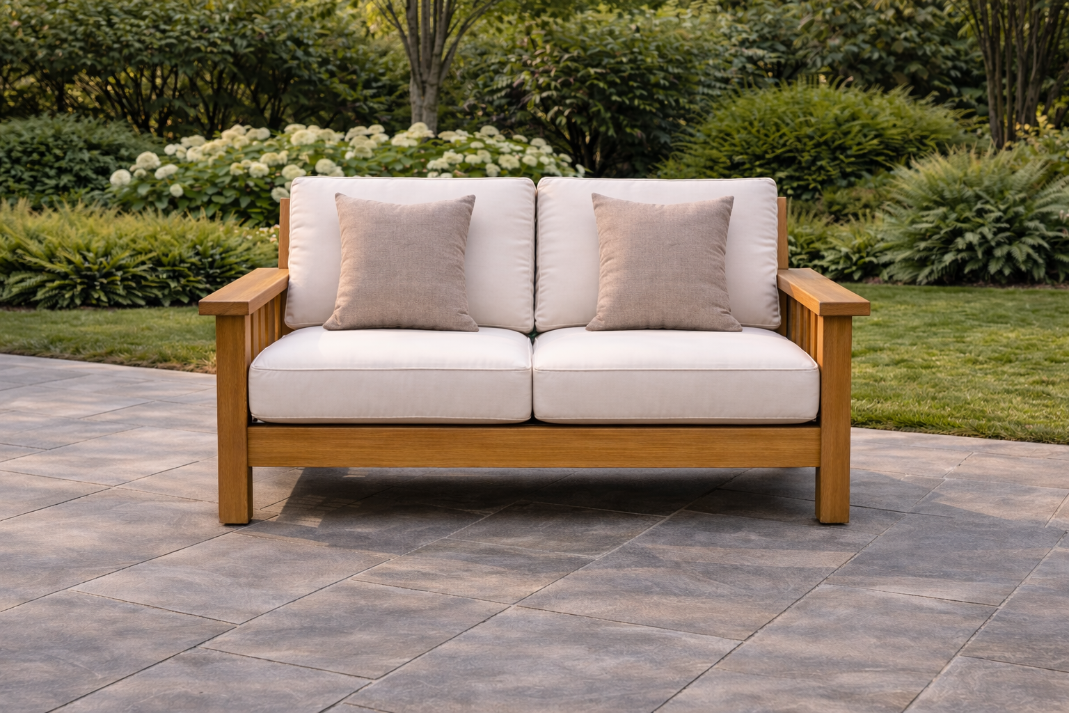 URBAN 2 Seater TEAK Wood Sofa