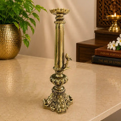 Brass Lightweight Candle Stand Holder (8.5 Inch)