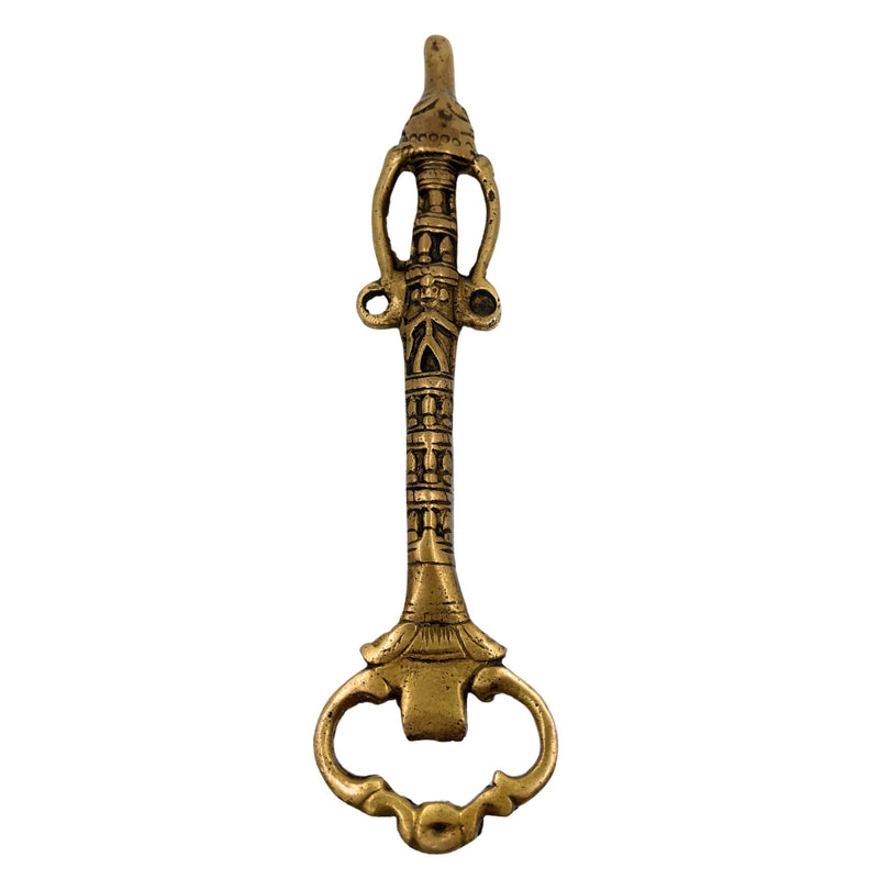 Bhunes Brass Handmande Tribal Opener, Bastar Art,Gold, 7.5 Inch, 1 Piece