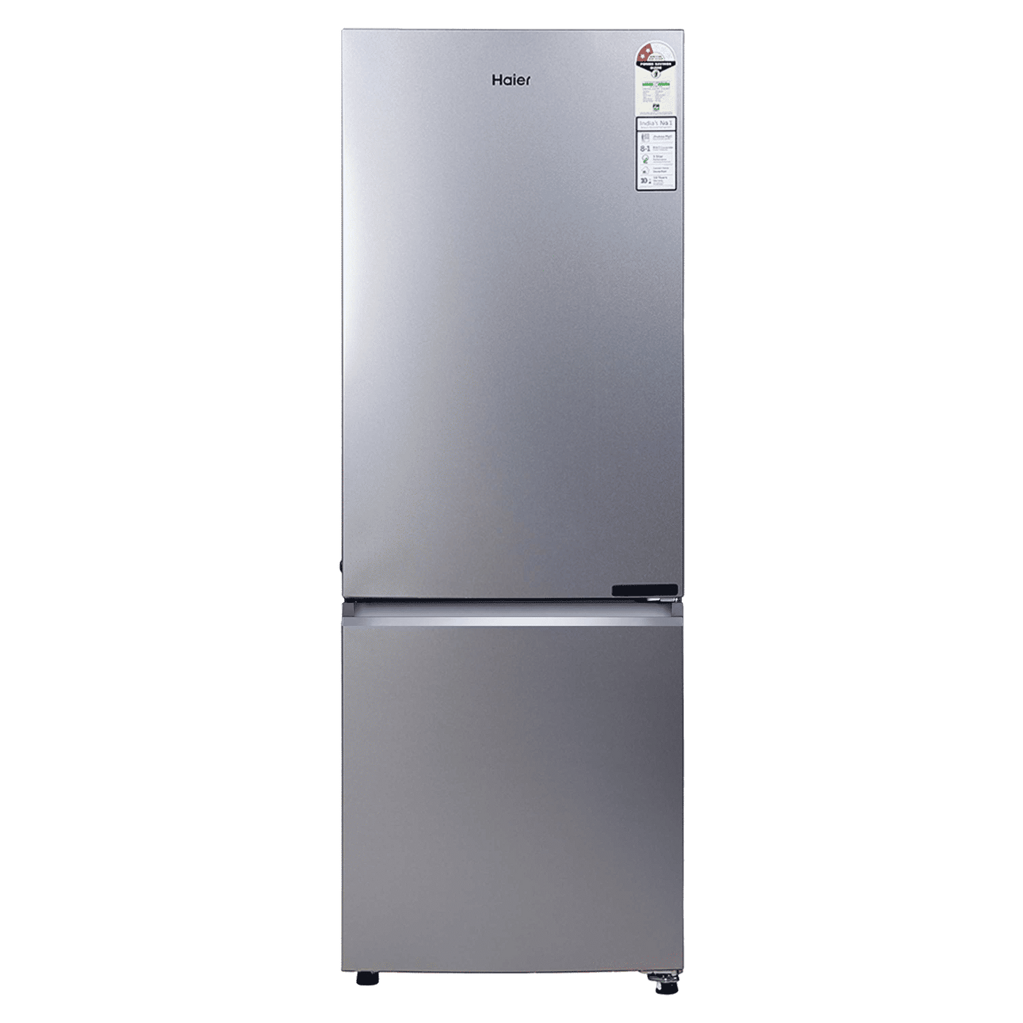 Haier 237 Litres 2 Star Frost Free Double Door Bottom Mount Convertible Refrigerator with Turbo Icing (HRB-2872IBMS-P, Moon Silver)