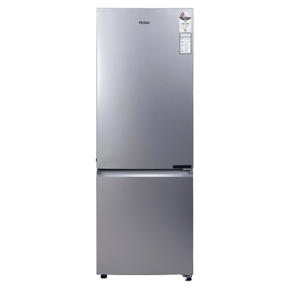Haier 237 Litres 2 Star Frost Free Double Door Bottom Mount Convertible Refrigerator with Turbo Icing (HRB-2872IBMS-P, Moon Silver)