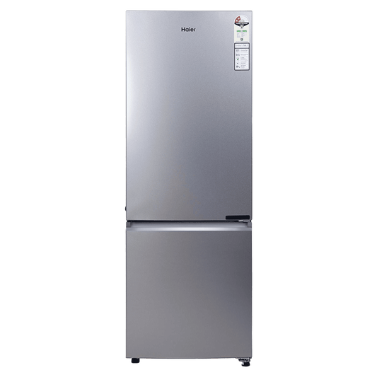 Haier 237 Litres 2 Star Frost Free Double Door Bottom Mount Convertible Refrigerator with Turbo Icing (HRB-2872IBMS-P, Moon Silver)