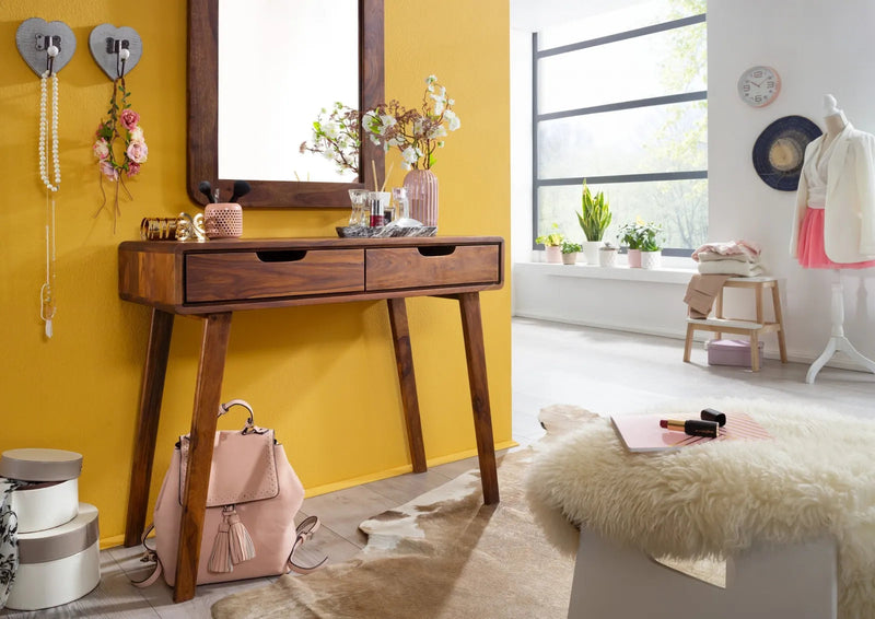 Bangalore  Solid Sheesham Wood Console Table with Drawers