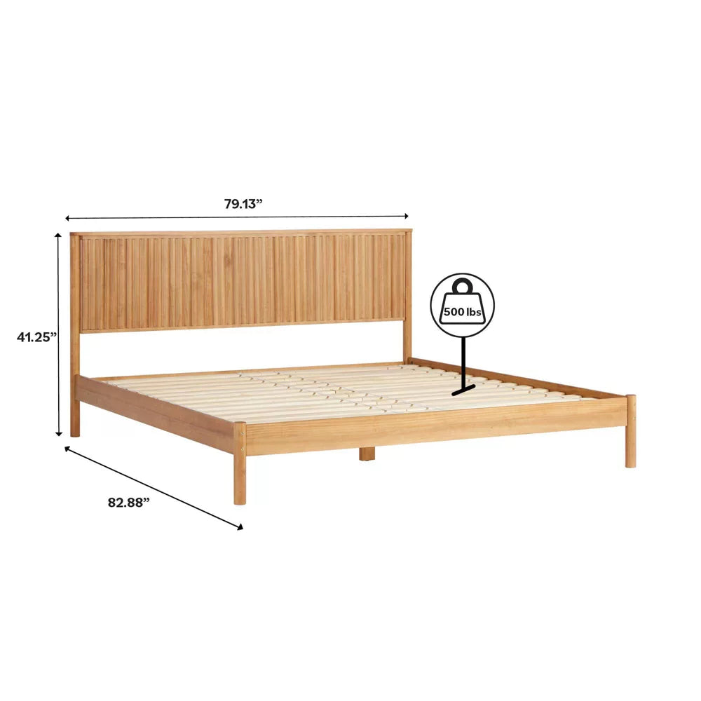 Velin Home King Reeded headboard bed
