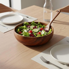 Salad bowl set | Wooden salad bowl set | Wooden caesar salad bowl set