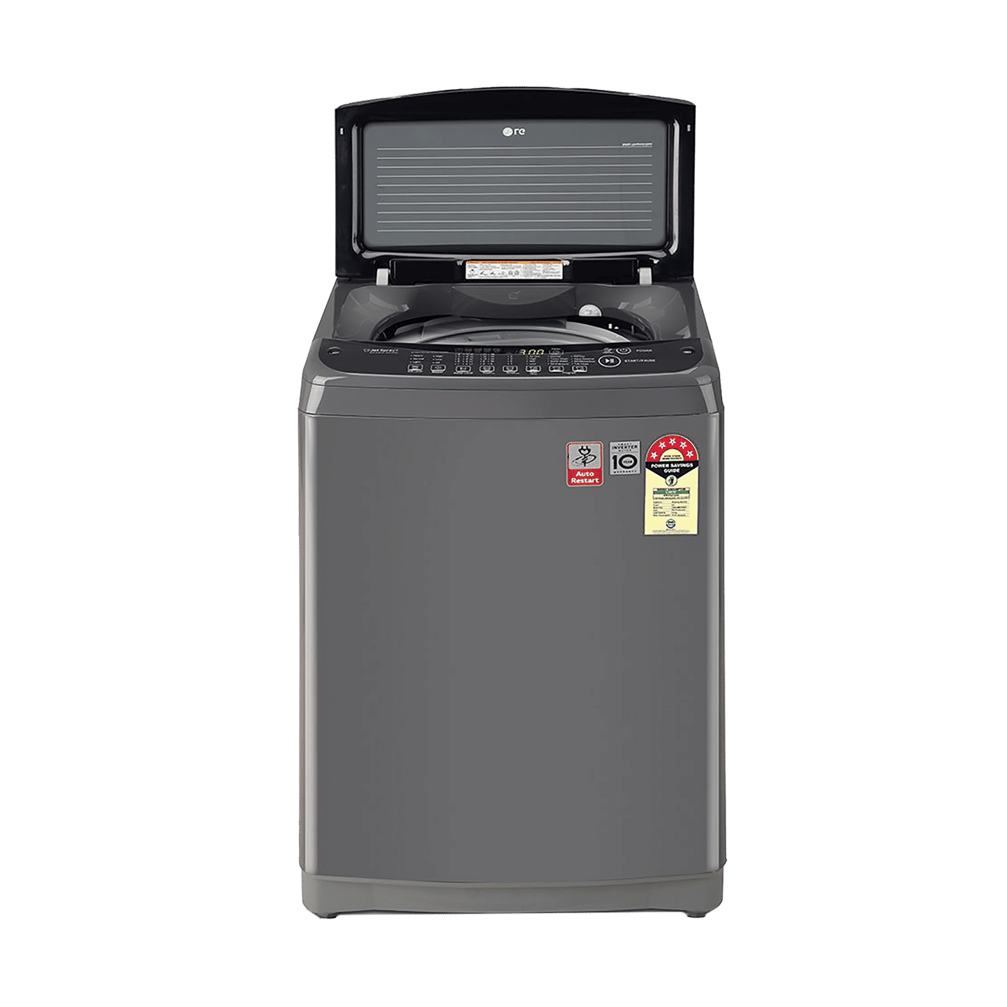 LG 8 kg 5 Star Inverter Fully Automatic Top Load Washing Machine (T80AJMB1Z.ABMQEIL, Stainless Steel Tub, Middle Black)