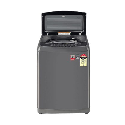 LG 8 kg 5 Star Inverter Fully Automatic Top Load Washing Machine (T80AJMB1Z.ABMQEIL, Stainless Steel Tub, Middle Black)