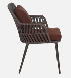 Solve Outdoor Patio Seating Set 4 Chairs and 1 Table Set (Brown) Braided & Rope
