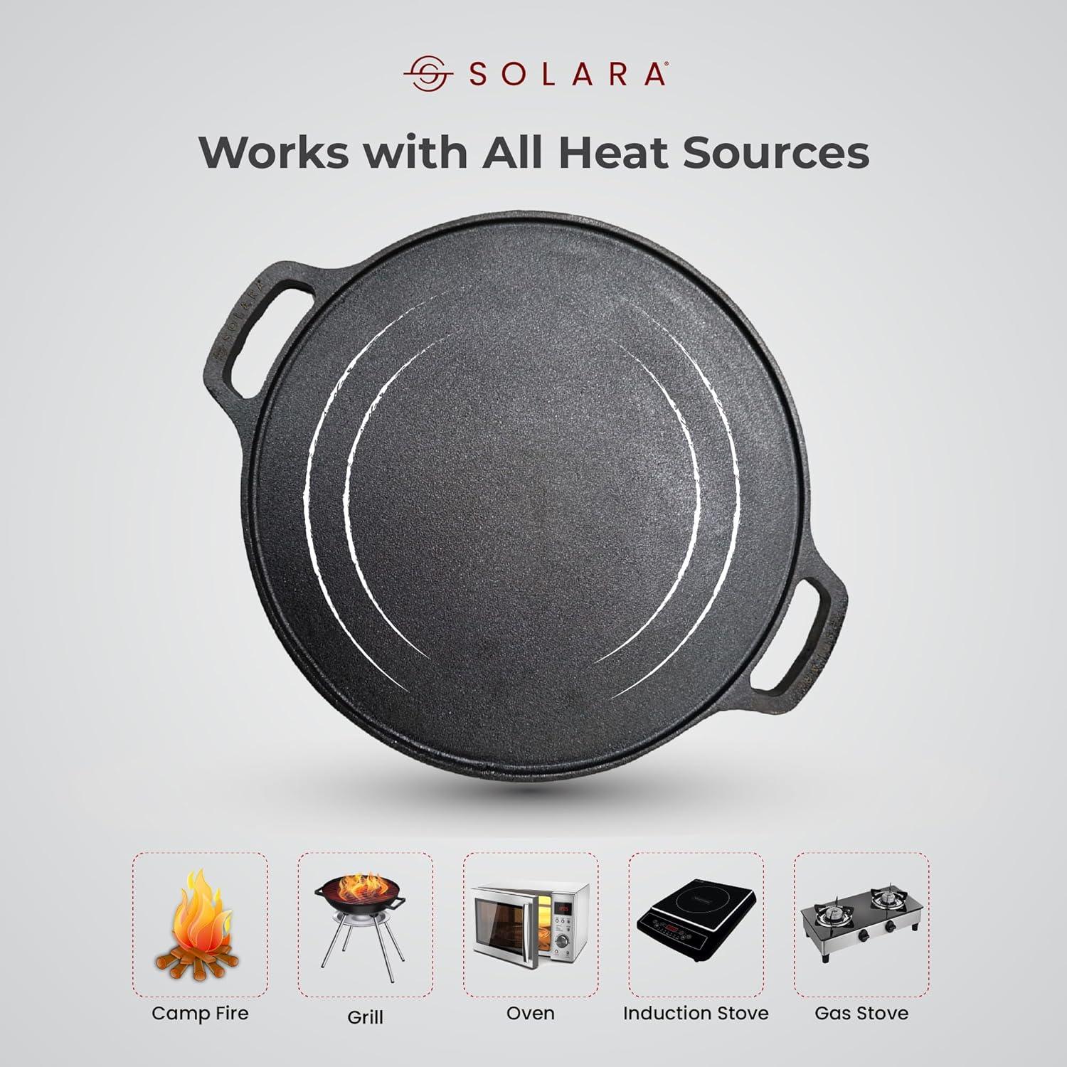 BlackForge Cast Iron Set of 2 : Kadai 10" + Tawa 12"