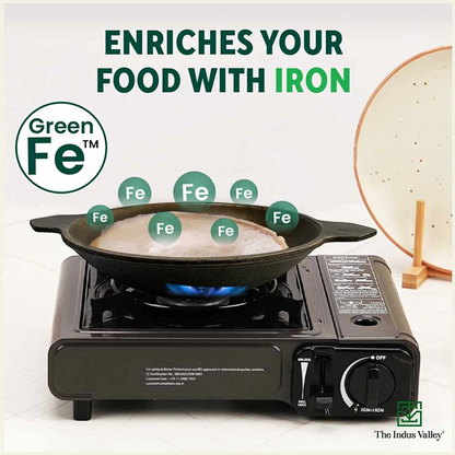 Super Smooth Cast Iron Appam Pan/Appachetty, Pre-seasoned, Nonstick, 100% Pure, Toxin-free, 22cm, 1.9kg