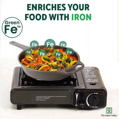 CASTrong Cast Iron Fry Pan, Pre-seasoned, Nonstick, 100% Pure, Toxin-free, Induction, 25.4cm, 1.9L, 2.9kg