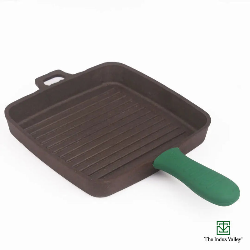CASTrong Cast Iron Grill Pan, Pre-seasoned, 100% Pure, Toxin-free, Induction, 25.5cm, 3.4kg