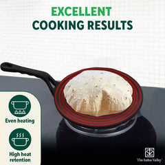 CASTrong Cast Iron Tawa+ Free ₹400 Tadka Pan,Pre-seasoned, Nonstick, 100% Pure, Toxin-free, 25.4cm, 1.9kg