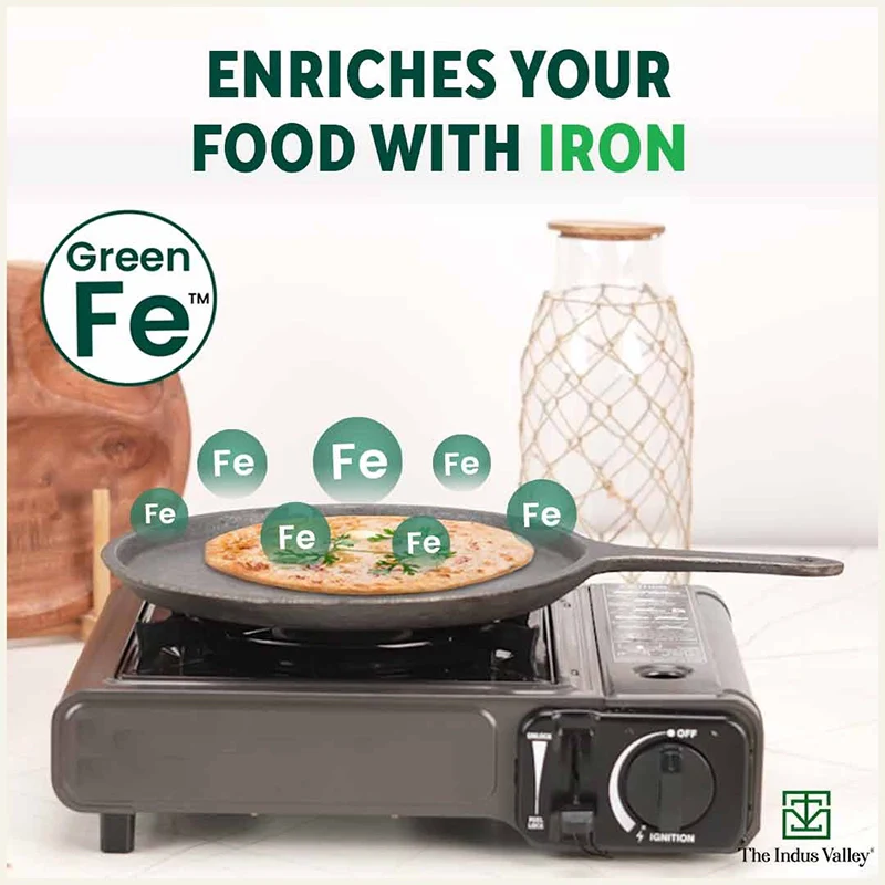 CASTrong Cast Iron Cookware Set: Tawa+ Kadai (Wok model), Kitchen Set for Home, Pre-seasoned, 100% Pure, Toxin-free, Free ₹400 Tadka Pan