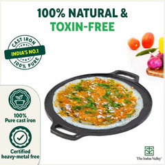 CASTrong Cast Iron Cookware Set: Free ₹110 Spatula +Tawa+Kadai+Fry Pan, Kitchen set for Home, Pre-seasoned,100% Pure,Toxin-free