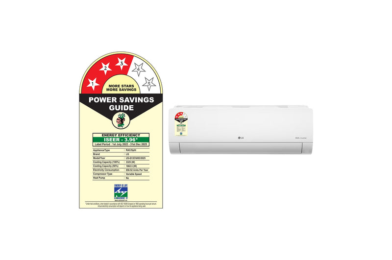 LG 3 Star (1.0) Split AC, AI Convertible, Auto Clean, Gold Fin+, Diet Mode+, Viraat Mode, 3.3 kW, 2025 Model