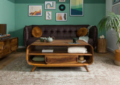 Marwar Solid Sheesham Wood Coffee Table with Storage