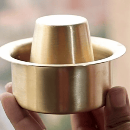 Premium Matt Finish Brass Chai Glass – Traditional South Indian Tea Tumbler