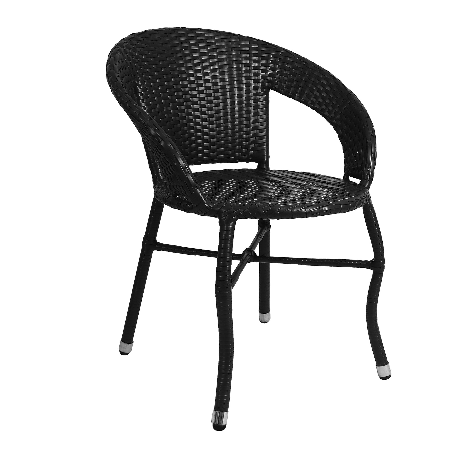 Lilli Outdoor Patio Seating Set 2 Chairs Set (Black)
