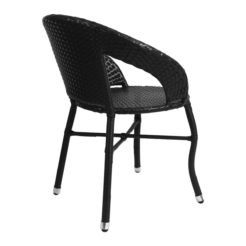 Lilli Outdoor Patio Seating Set 2 Chairs Set (Black)