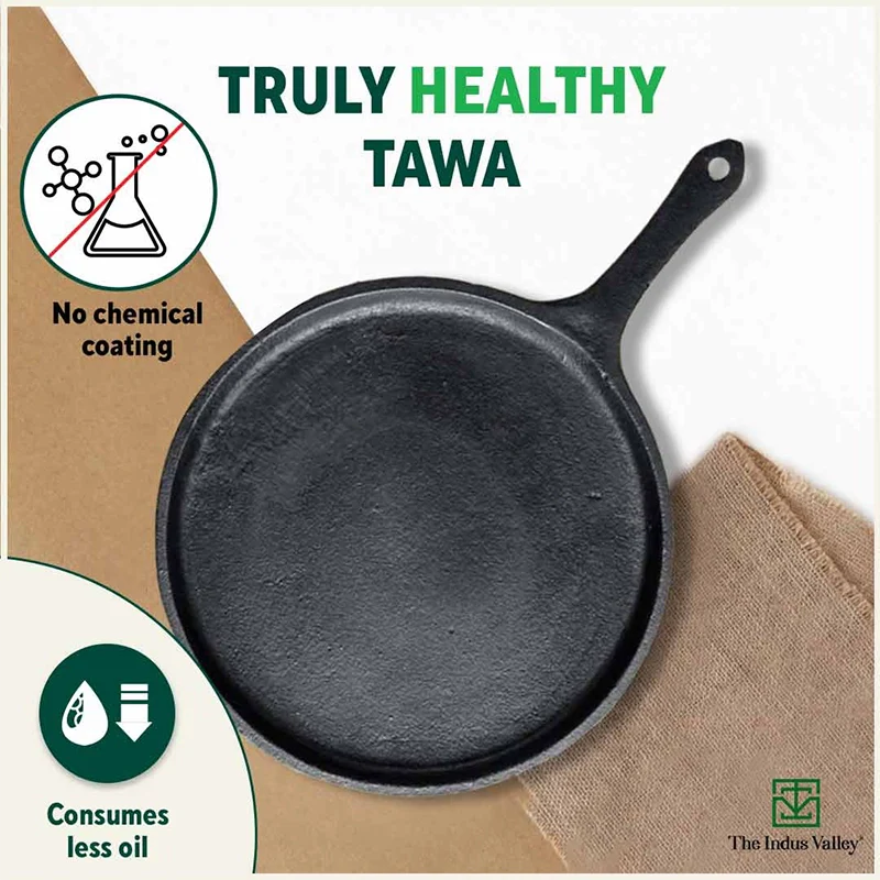 CASTrong Cast Iron Cookware Set: Tawa+ Kadai (Wok model), Kitchen Set for Home, Pre-seasoned, 100% Pure, Toxin-free, Free ₹400 Tadka Pan