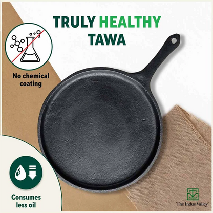 CASTrong Cast Iron Cookware Set: Tawa+ Kadai (Wok model), Kitchen Set for Home, Pre-seasoned, 100% Pure, Toxin-free, Free ₹400 Tadka Pan