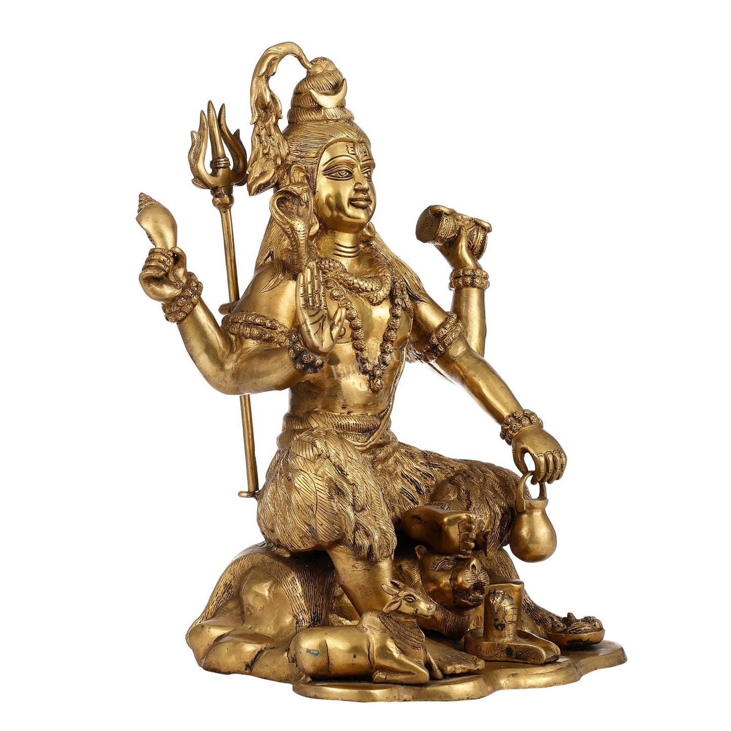 Shiva Brass Statue with Nandi - 18" Height