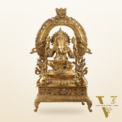 Chola-Inspired Superfine Brass Ganesha Statue 27"
