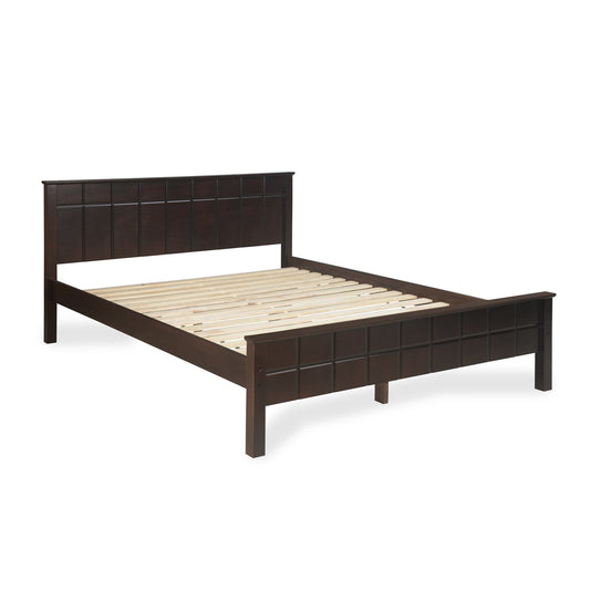 Nilkamal Cipher Solid Wood Queen Bed (Espresso)