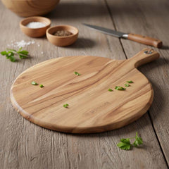Circular Acacia Wood Chopping Board
